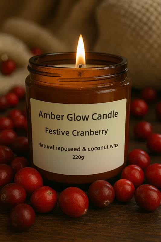 Festive Cranberry Candle