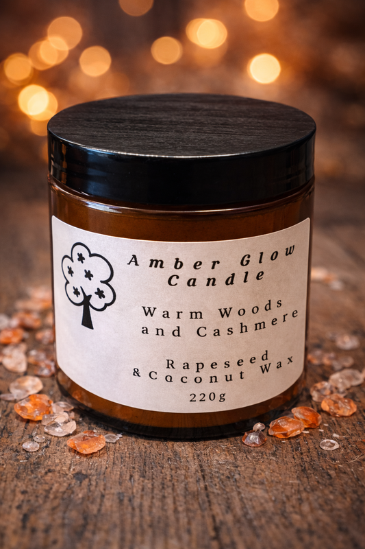 Amber Cashmere Woods Candle