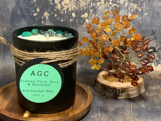 Damson Plum, Rose & Patchouli Candle Eco - Coconut Wax